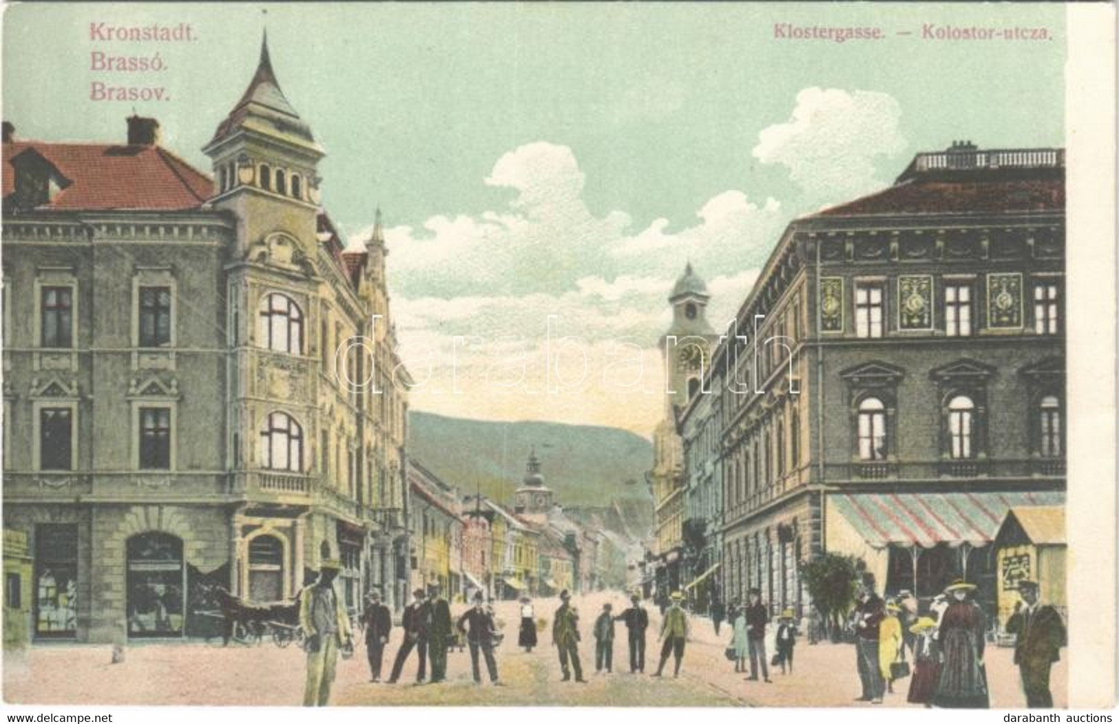 ** T1 Brassó, Kronstadt, Brasov; Kolostor Utca / Klostergasse / Street - Unclassified