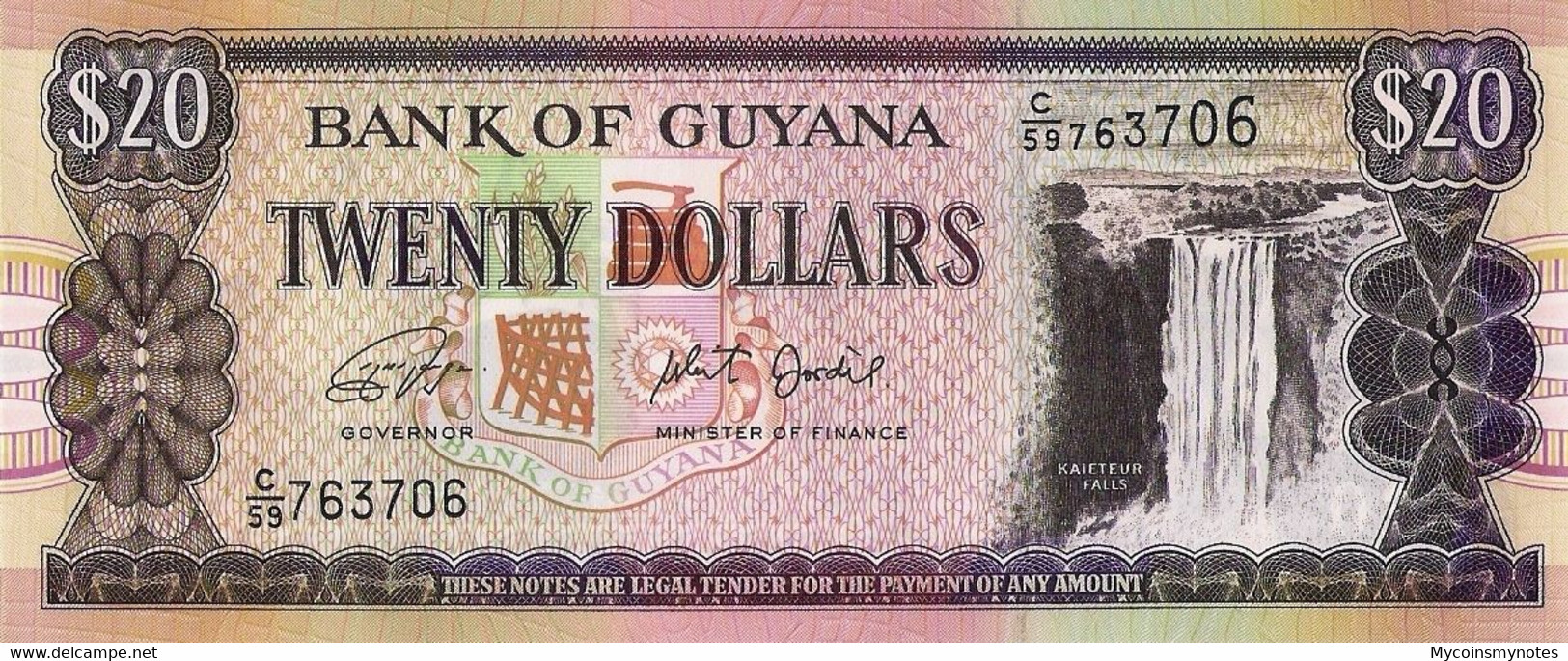 GUYANA, 20 Dollars, 2018, PNEW (Not Listed In Catalog), UNC - Guyana