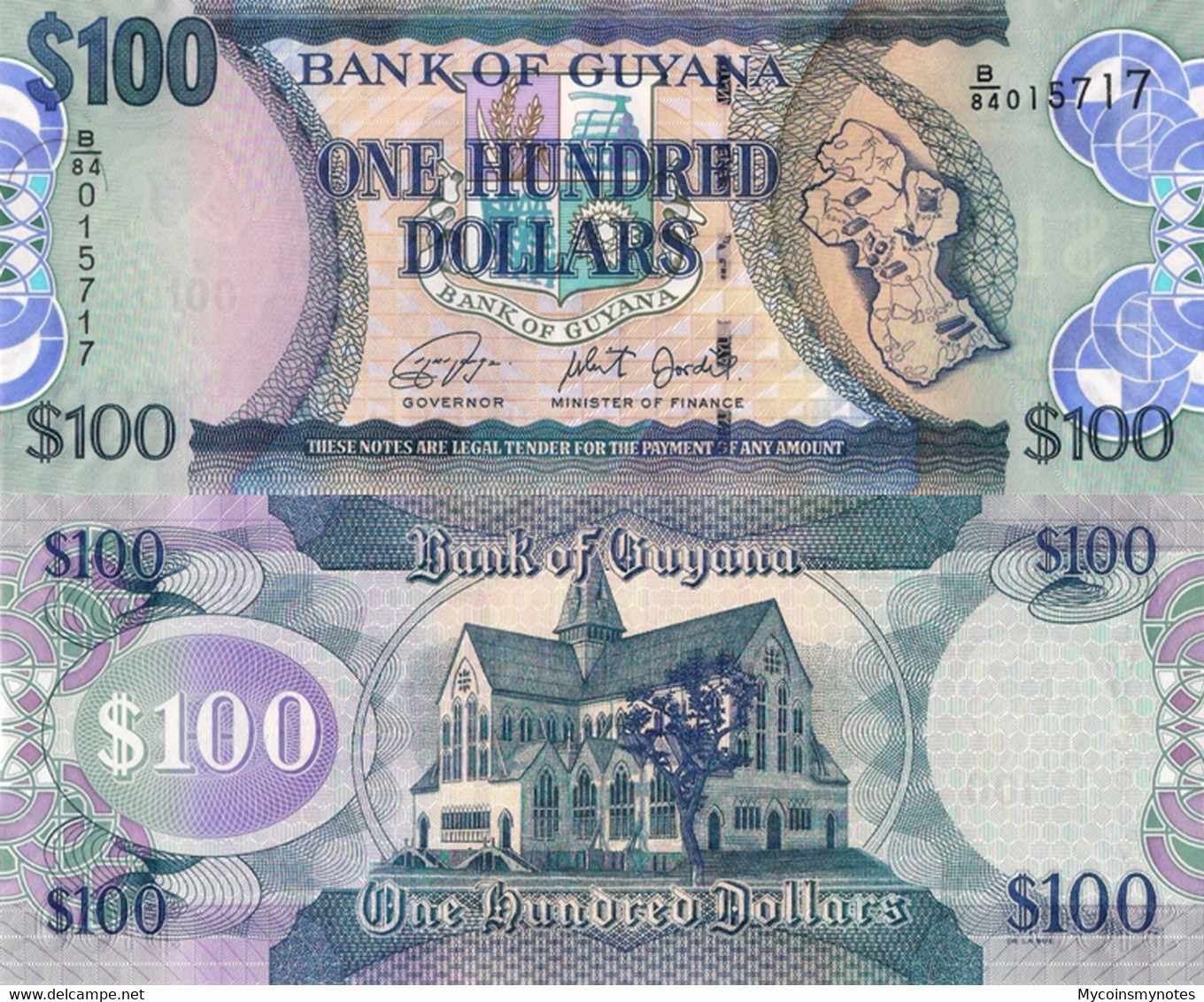 GUYANA, 100 Dollars, 2019, PNEW (Not Listed In Catalog), UNC - Guyana