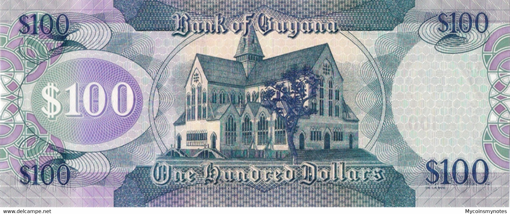 GUYANA, 100 Dollars, 2019, PNEW (Not Listed In Catalog), UNC - Guyana