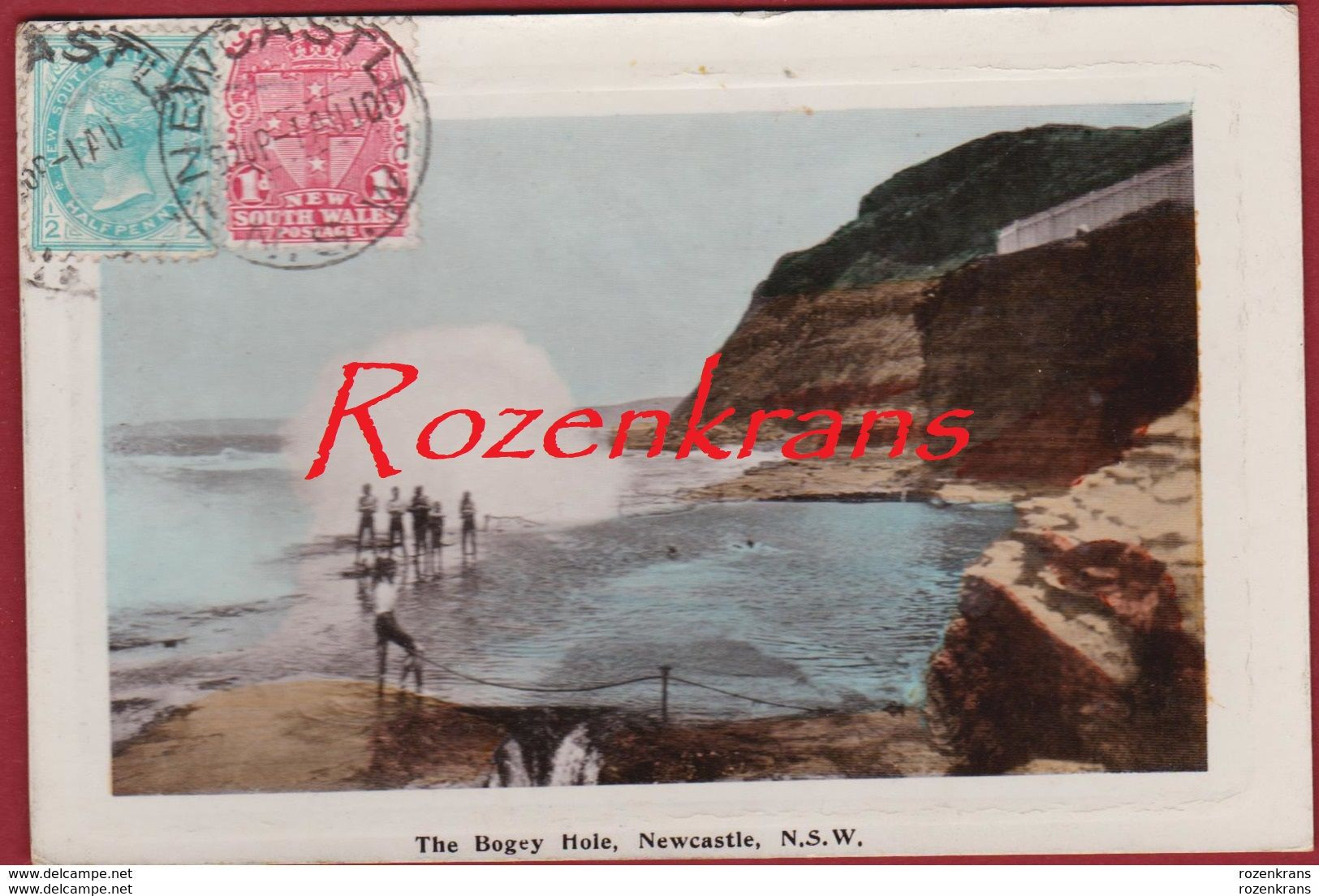 Australia Australie The Bogey Hole Newcastle NSW New South Wales 1910 Old Postcard CPA - Newcastle