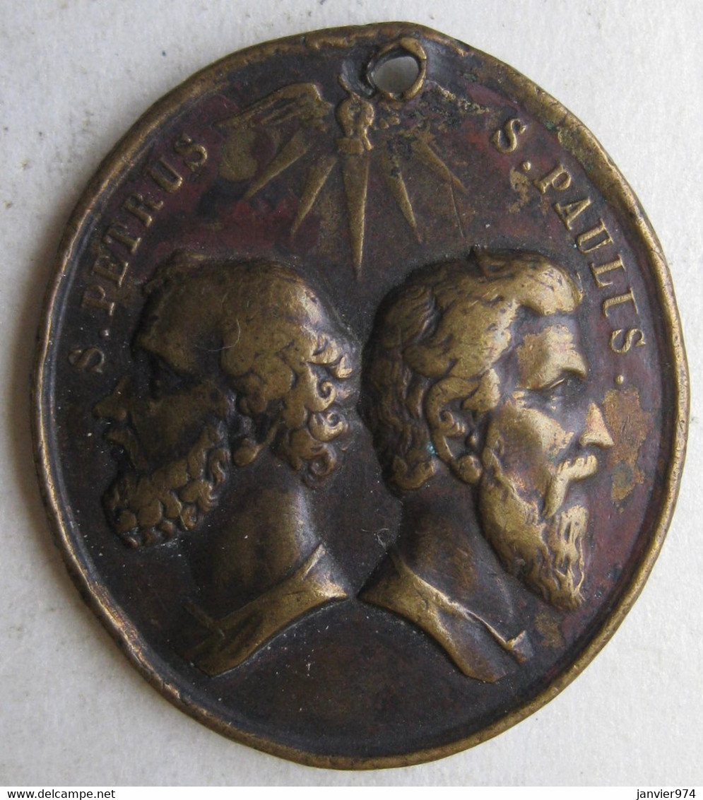 Vatican Médaille Papale 1846 PIE IX Année I . S. PETRUS – S. PAULUS - Royaux/De Noblesse