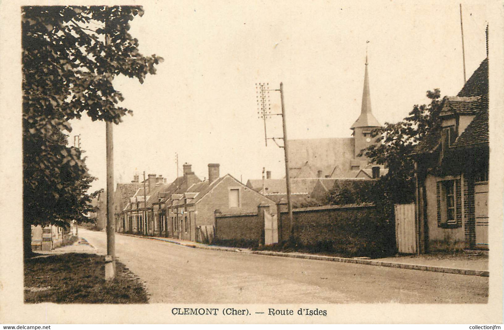 / CPA FRANCE 18 "Clémont, Route D'Isdes" - Clémont