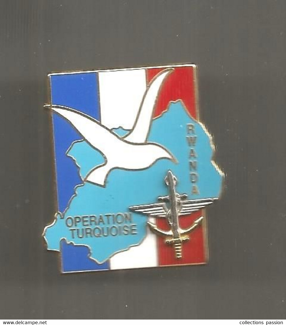 JC , G , Insigne, MILITARIA , Operation TURQUOISE , RWANDA , 2 Scans , Segalen 1994 ,  Frais Fr 2.15 E - Landmacht
