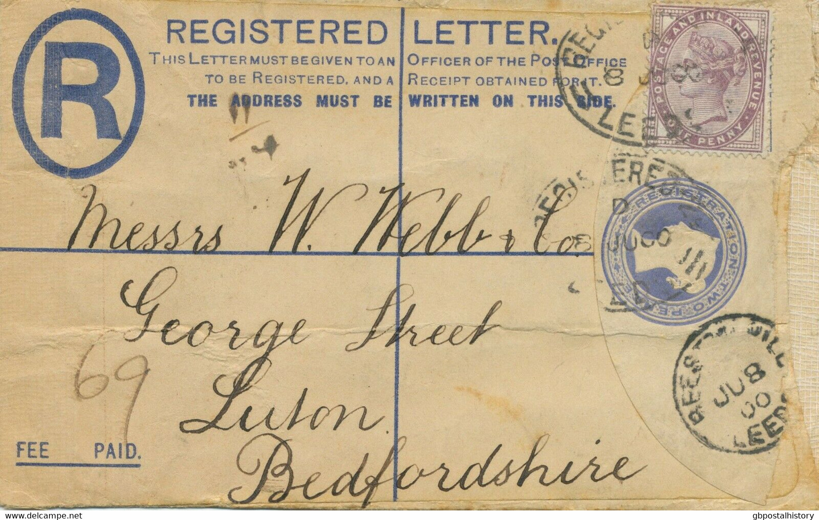 GB VILLAGE POSTMARKS "BEESTON HILL / LEEDS" (LEEDS, Yorkshire) Thimble 21mm R-PS - Storia Postale