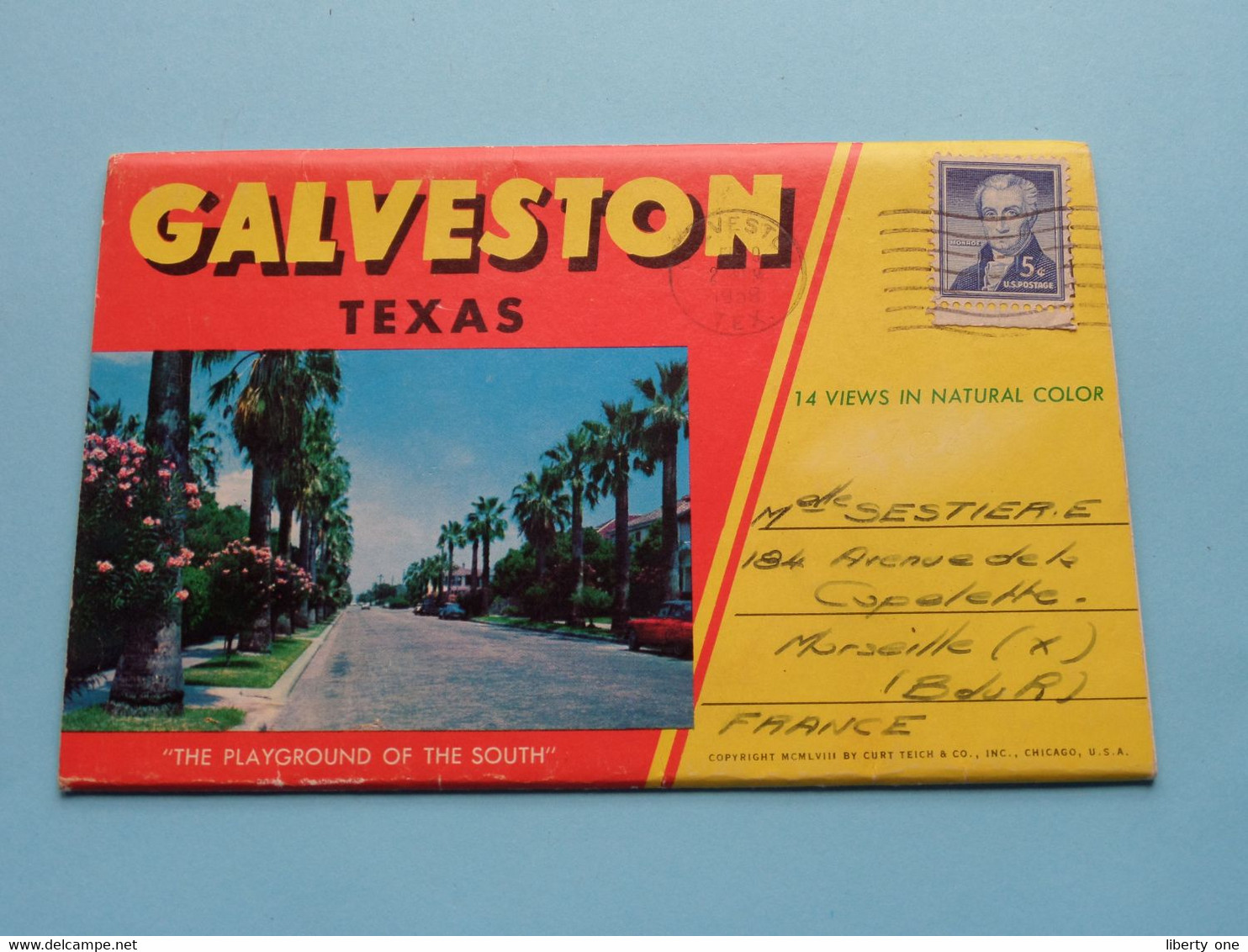 GALVESTON Texas ' The Playground Of The South ' ( Curt Teich ) Anno : 1959 ( See Scans ) ! - Galveston