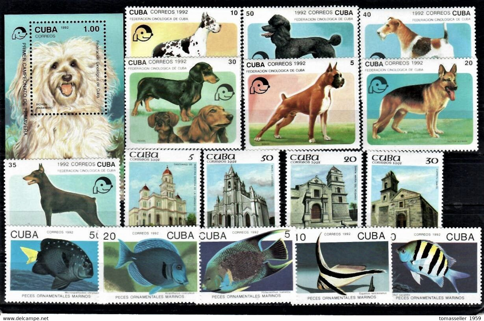 Cuba- 1992- Year Set 4 Issues ( 14st.+1 Bl.) - Andere & Zonder Classificatie