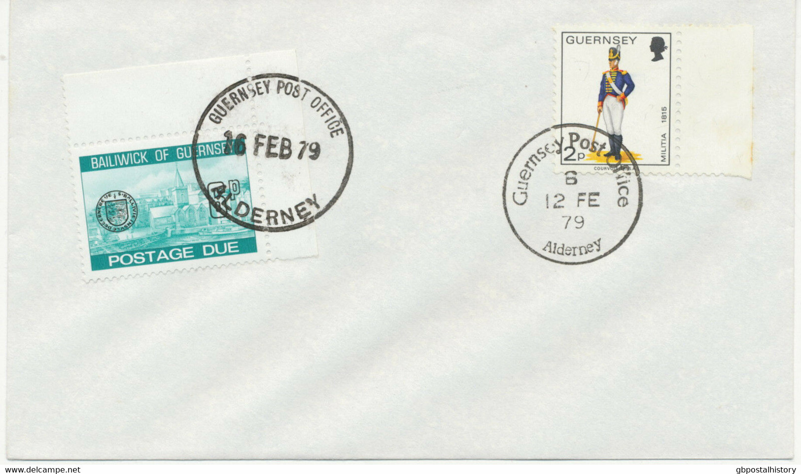 GB 1979, 2 Different ALDERNEY Postmarks On Superb Philatelic Cover - Alderney