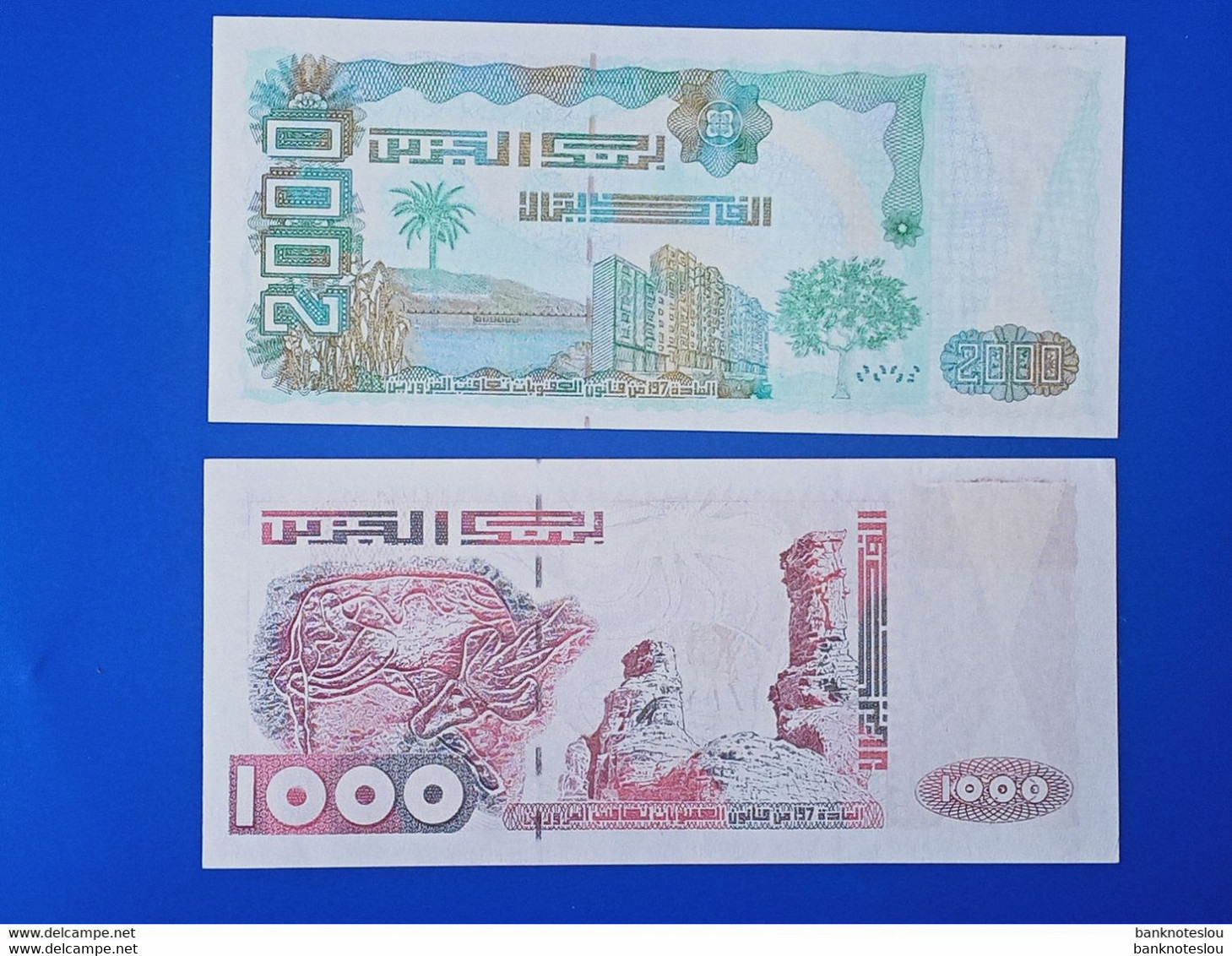 Lots 2 Banknotes Algeria Unc - Algérie