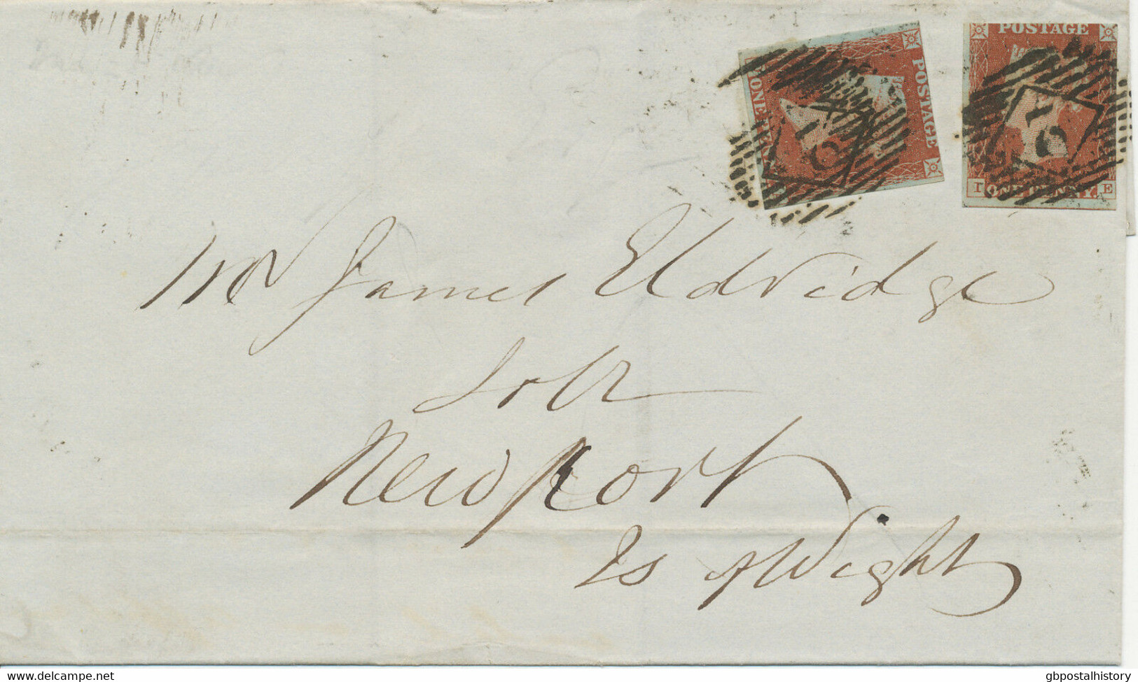 GB "2" London Numerals (Parmenter 2A) 2 X Cover 2 X 1 D EARLY USAGE MAY 1844!! - Cartas & Documentos