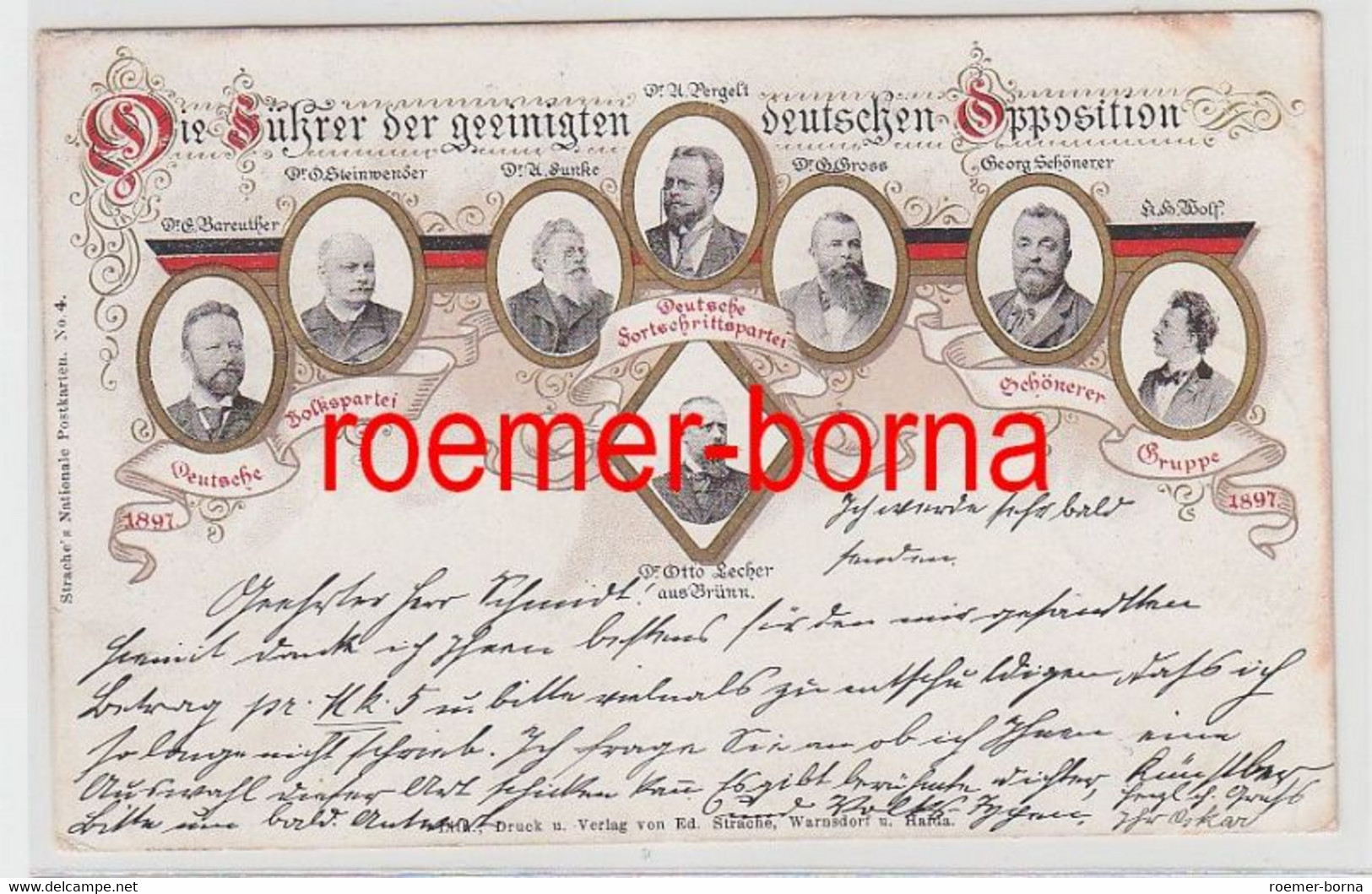 74269 Politik Ak Die Führer Der Geeinigten Deutschen Opposition 1897 - Non Classés