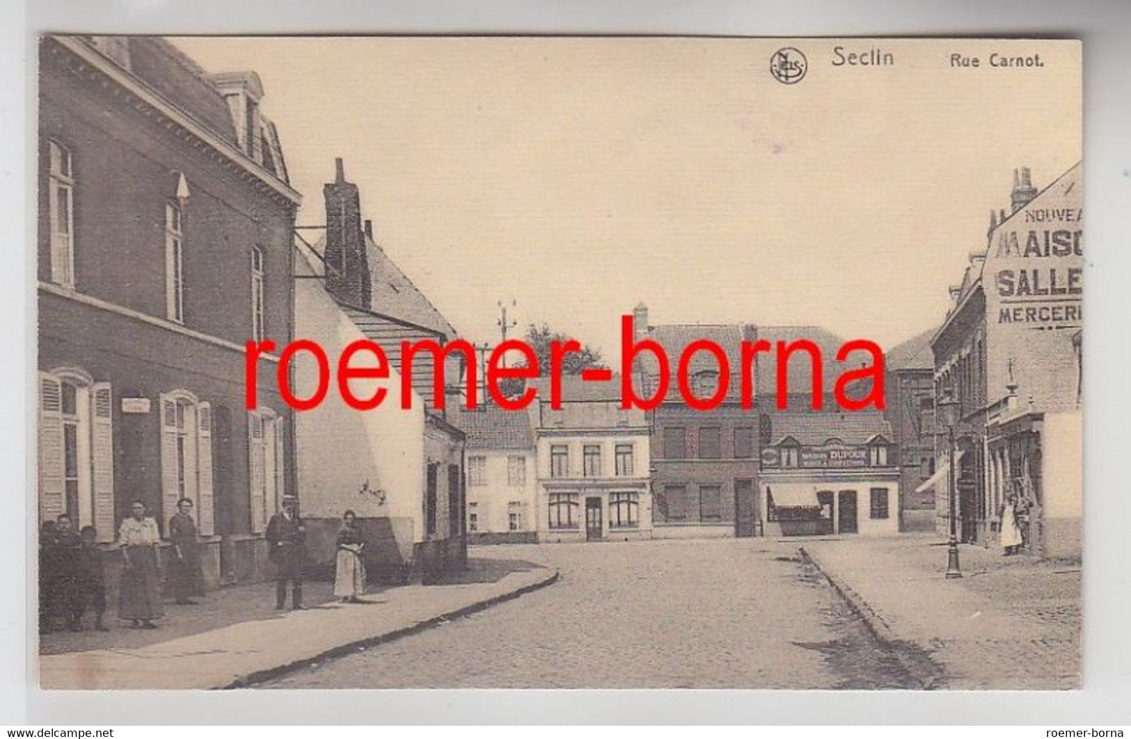 73092 Ak Seclin Frankreich Rue Carnot Um 1915 - Seclin