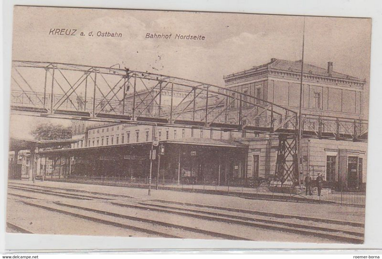69885 Feldpost Ak Kreuz An Der Ostbahn Bahnhof Nordseite 1918 - Neumark