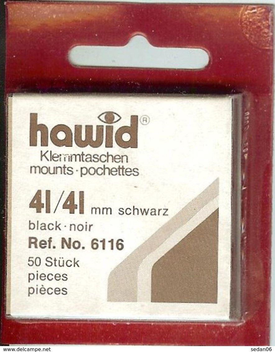 Hawid - Pochettes 41x41 Fond Noir - Fächer