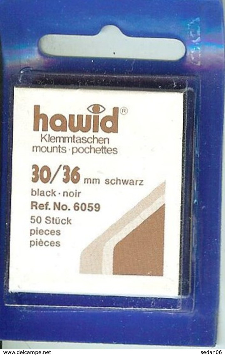 Hawid - Pochettes 30x36 Fond Noir - Postzegelhoes