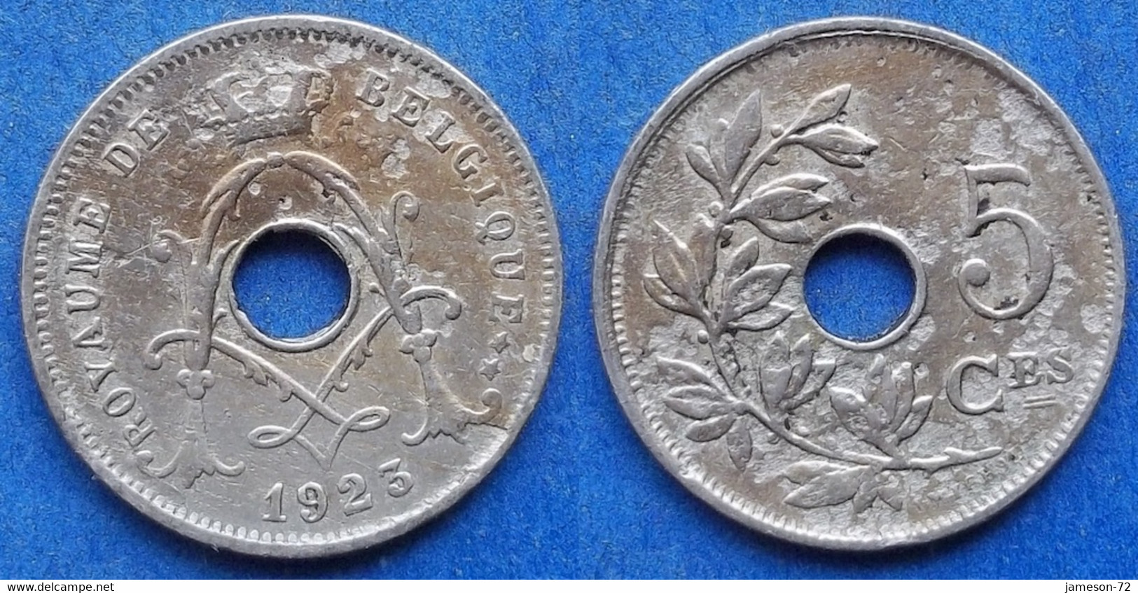 BELGIUM - 5 Centimes 1923 French KM# 66 Albert I (1909-1934) - Edelweiss Coins - Ohne Zuordnung