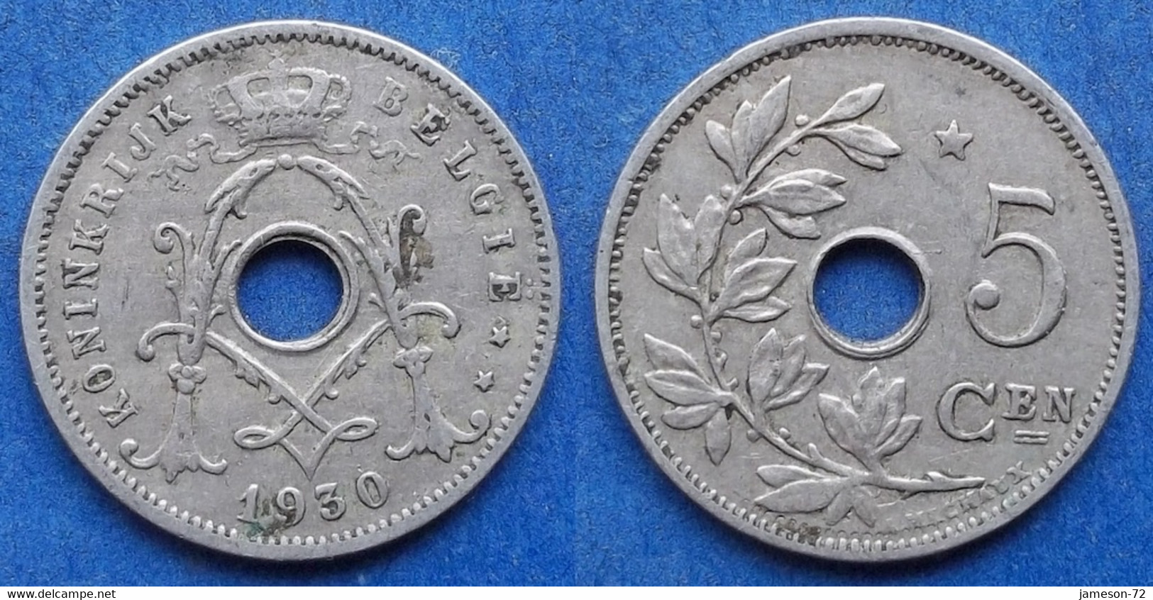BELGIUM - 5 Centimes 1930 Dutch KM# 67 Albert I (1909-1934) - Edelweiss Coins - Zonder Classificatie