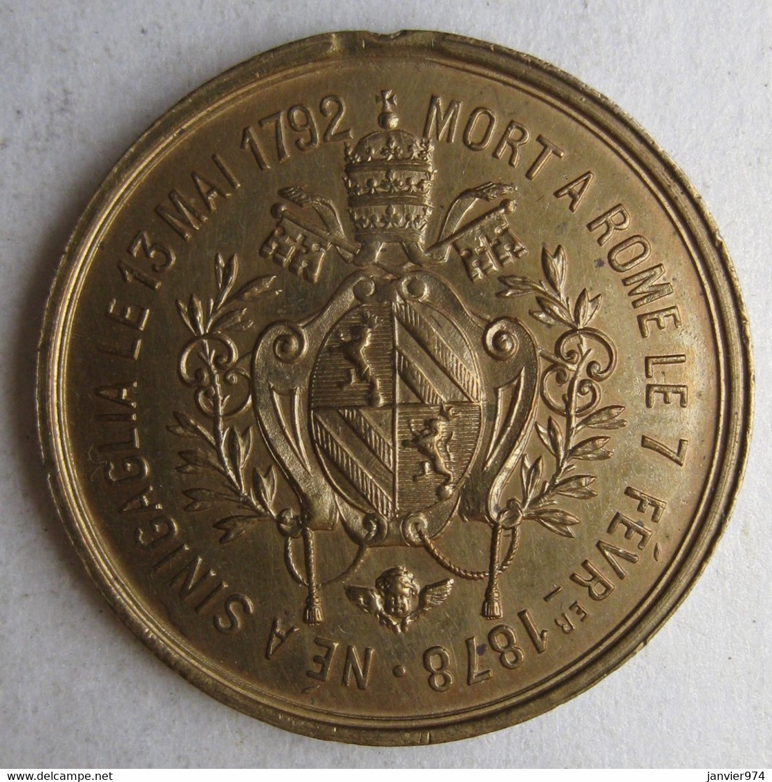 Vatican Medaille Papale. Medaglia Pio IX - Pie IX. Elu Pape Le 16 Juin 1846. Mort à Rome Le 7 Juillet 1878 - Monarchia/ Nobiltà
