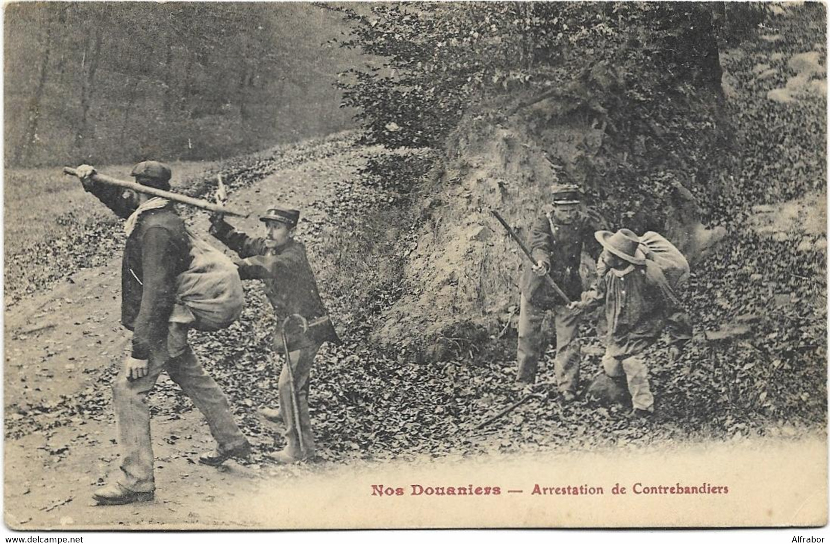 NOS DOUANIERS - Arrestation De Contrebandiers - Circa 1907 - Animée - Etat Correct - Circulée Sous Enveloppe - Dogana