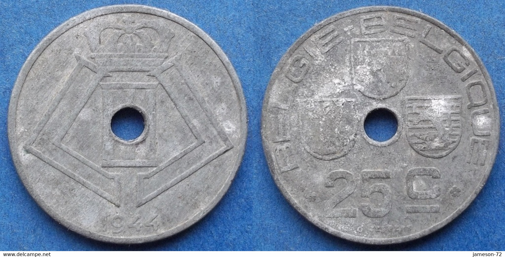 BELGIUM - 25 Centimes 1944 KM# 132 Leopold III (1934-1950) - Edelweiss Coins - Non Classés