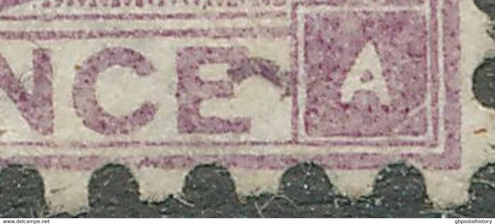 GB 1864 QV 6D W Four Small White Corner Letters (KA) Average Used RARE VARIETY - Errors, Freaks & Oddities (EFOs