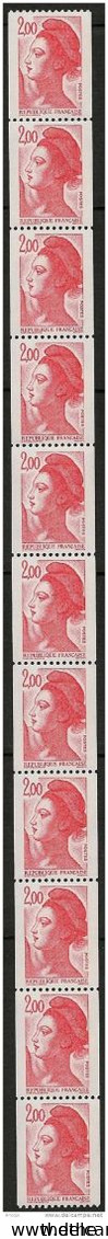 FRANCE - Roulette  2.00 "Liberté" , Rouge  N° 690 - Roulettes