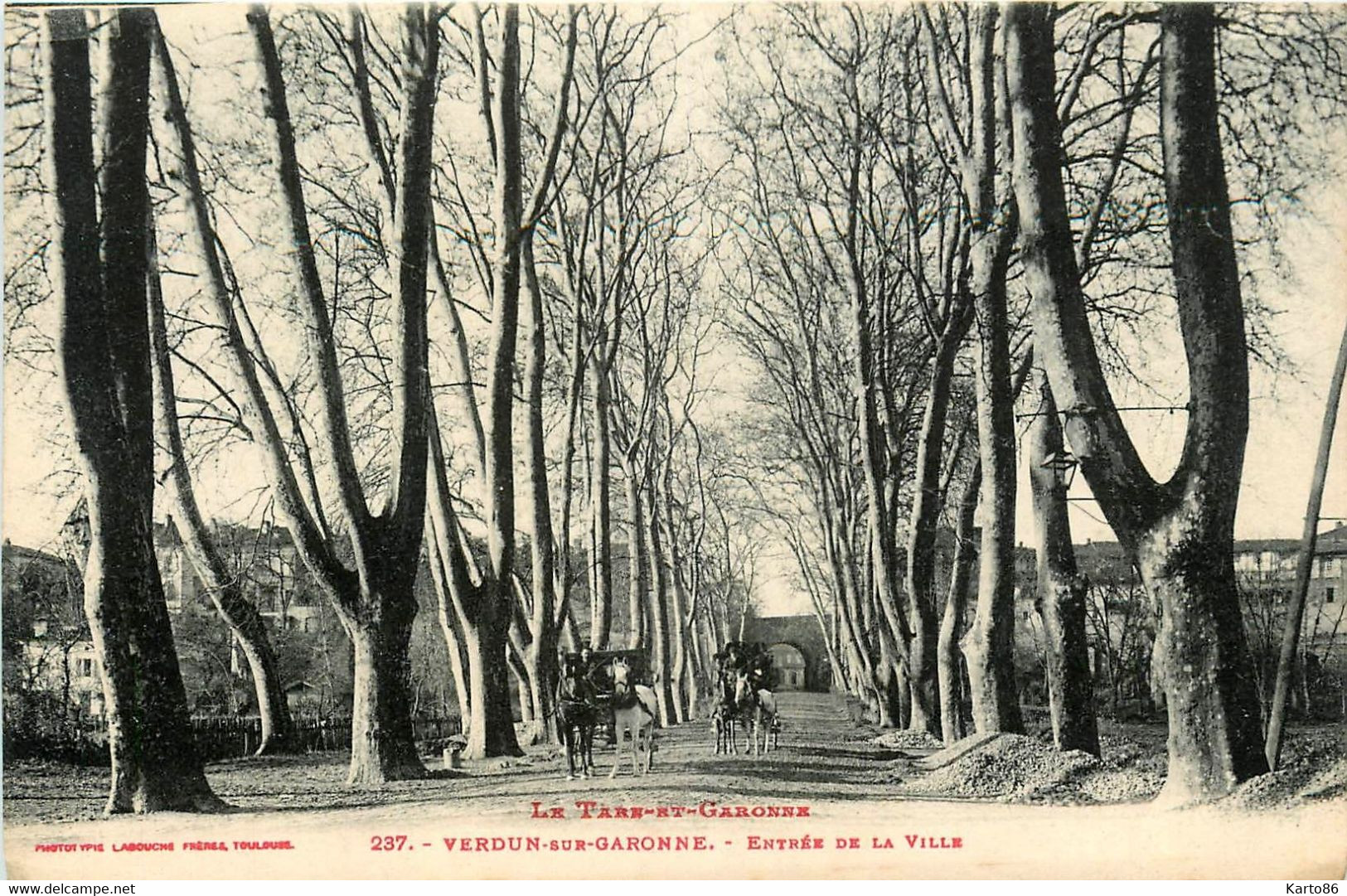 Verdun Sur Garonne * Chemin Route De L'entrée De La Ville * Attelage - Verdun Sur Garonne