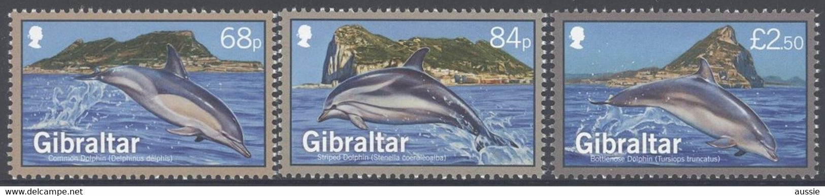 Gibraltar 2014  Micheln° 1622-1624  ***  MNH Faune Marine Dolphins - Gibraltar