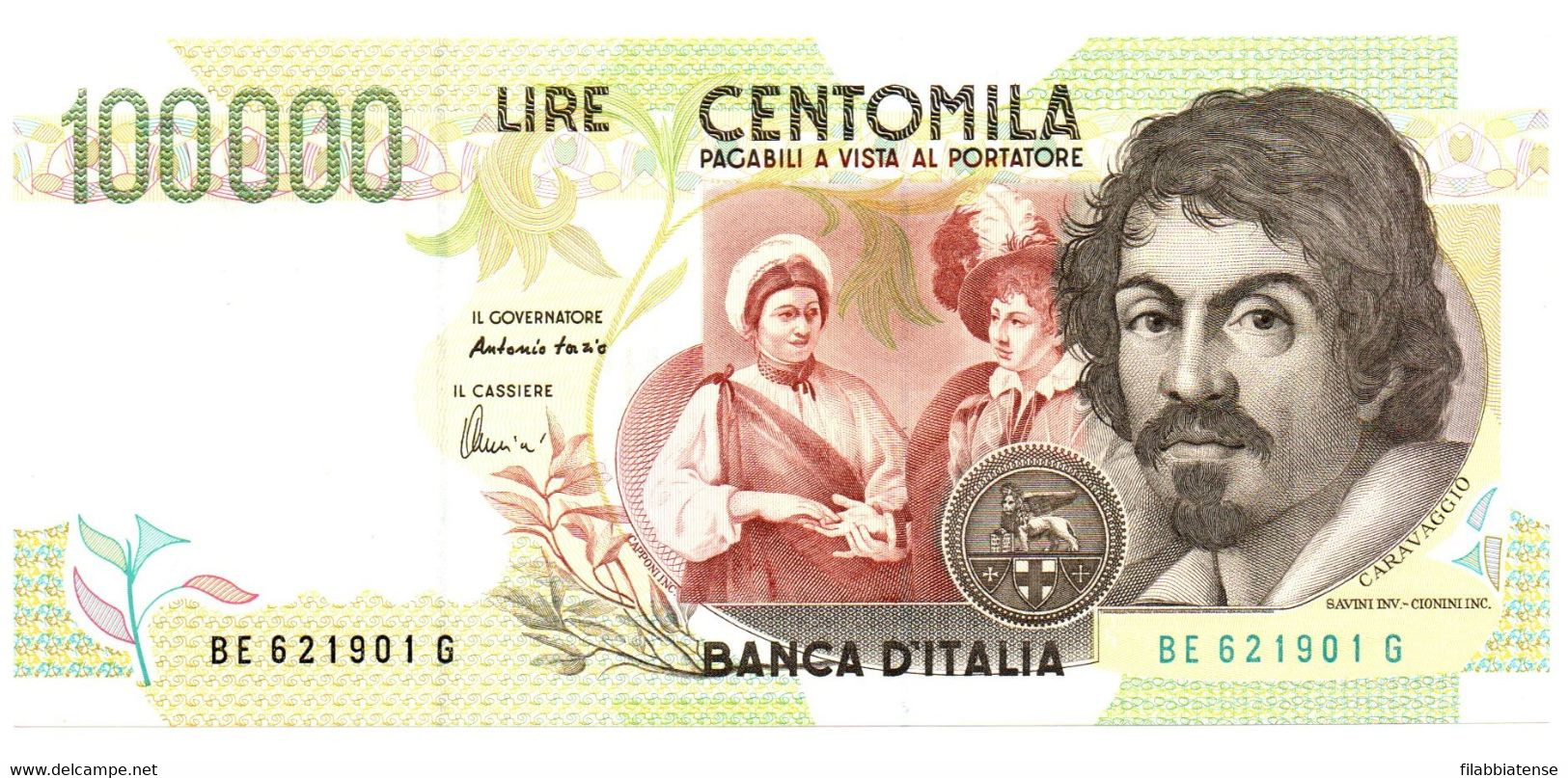 Italia - 100.000 Lire 1998 Caravaggio    ---- - 100.000 Lire