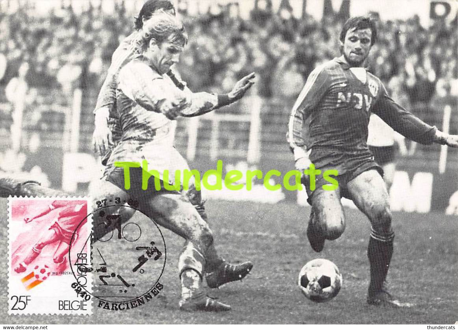 CARTE MAXIMUM CARD 1982 FARCIENNES FOOTBALL MOLENBEEK KORTRIJK - 1981-1990