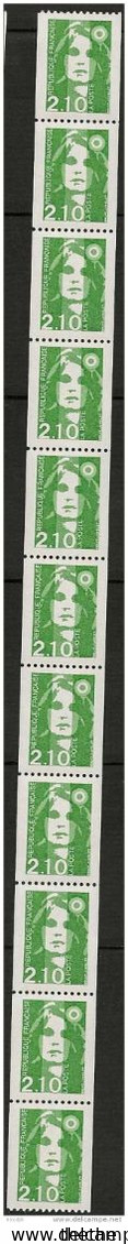 FRANCE - Roulette  2.10 Marianne Du Bicentenaire  , Vert  N° 375 - 380 Et 385 - Roulettes