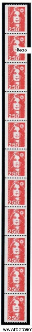 FRANCE - Roulette  2.50 Marianne Du Bicentenaire  , Rouge  N° 070 Et 075 - Roulettes