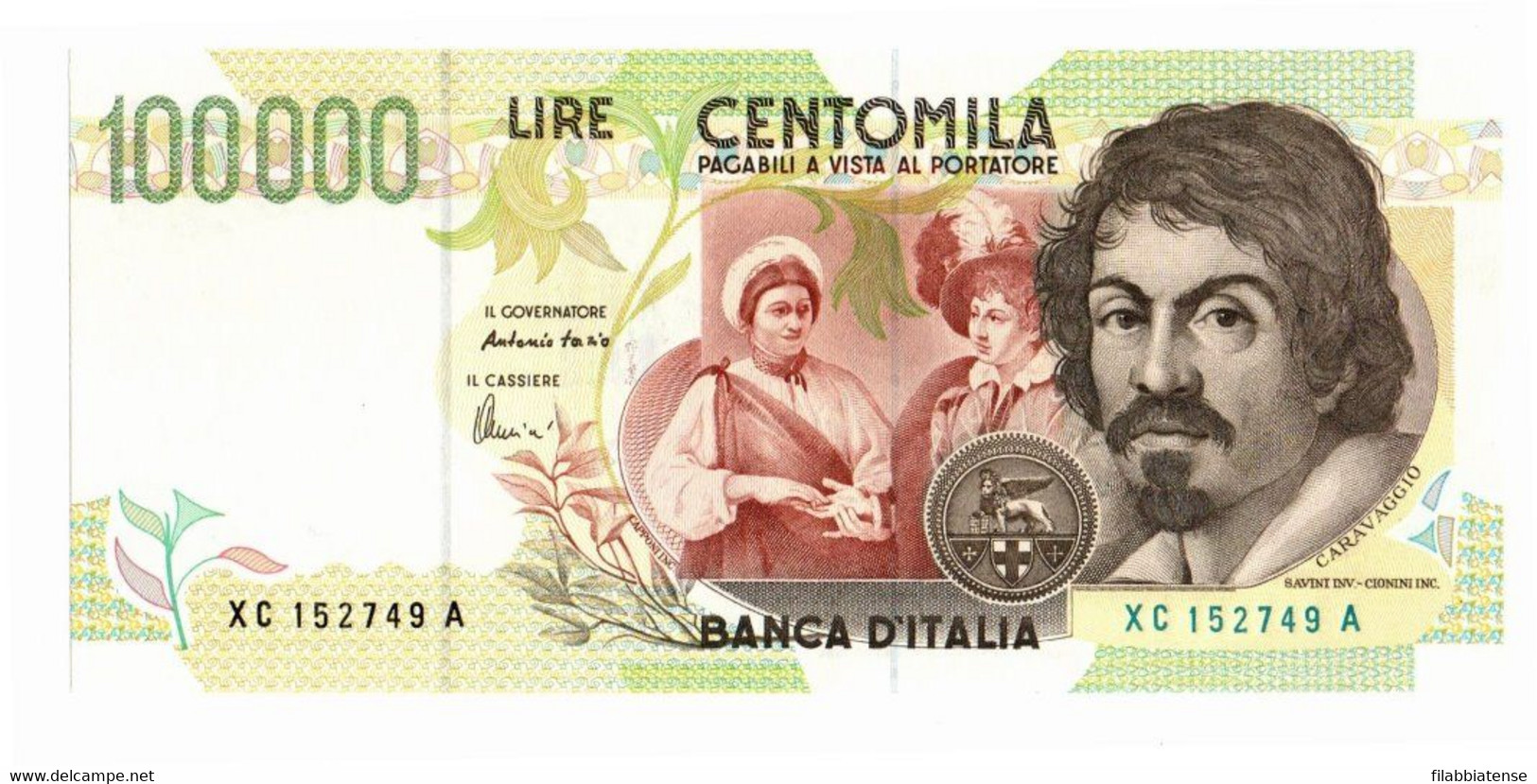 Italia - 100.000 Lire 1997 Caravaggio - Serie Sostitutiva XC    ---- - 100.000 Lire