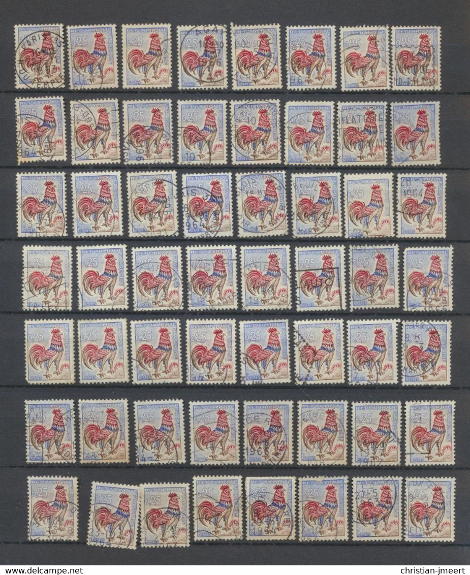 Oblitérations Sur Coq De Decaris  Yvert  1331 Et A 136 Timbres - 1962-1965 Cock Of Decaris