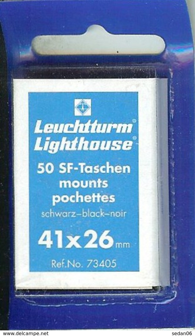 Leuchtturm - Pochettes 41x26 Fond Noir (réf. 73405) - Fächer