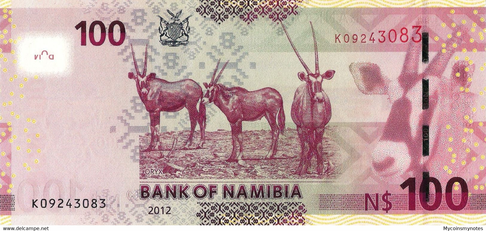 NAMIBIA, 100 DOLLARES, 2012, P14, UNC - Namibië