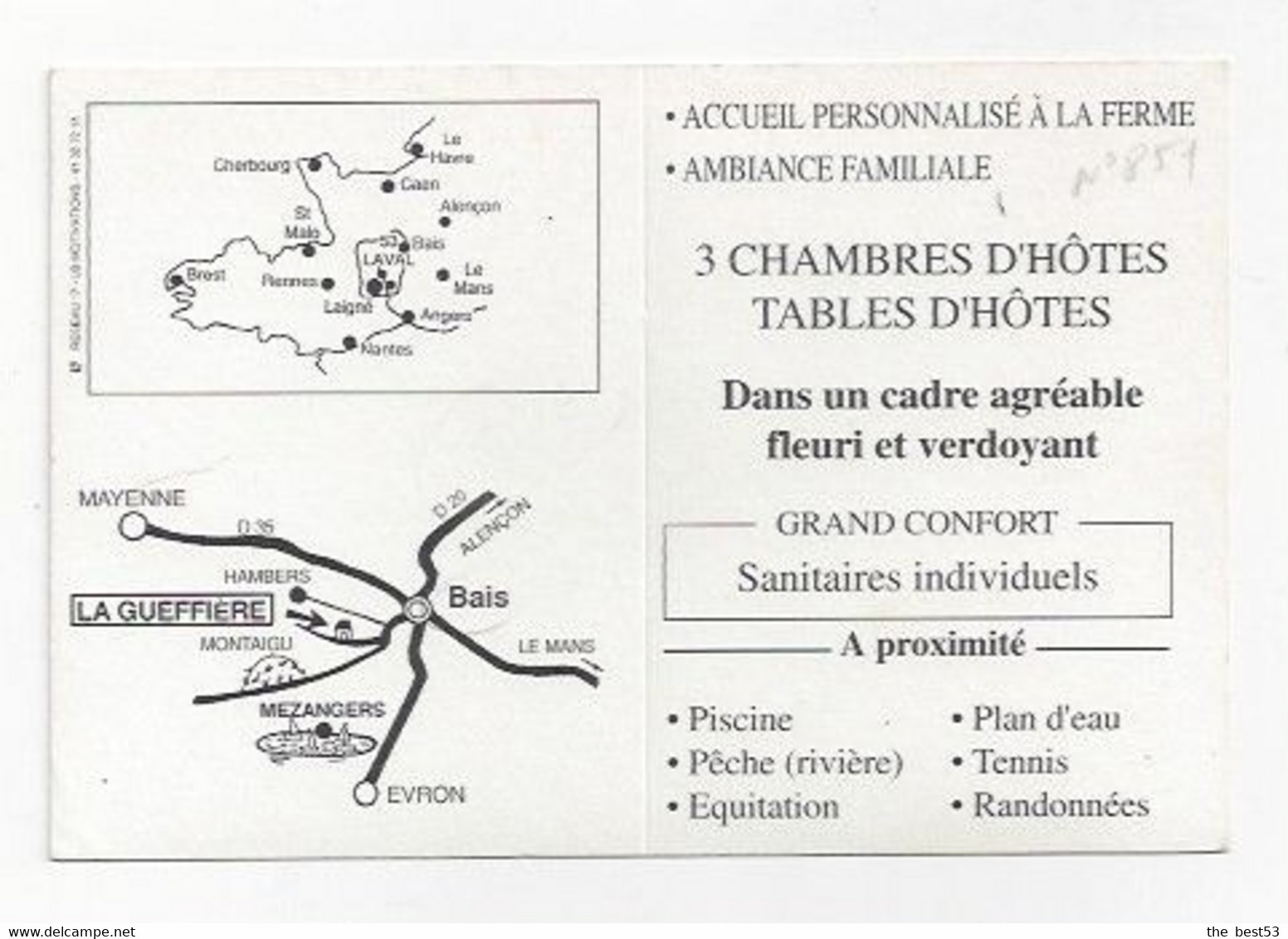 Bais   -   Chambres Et Table D'Hôtes  -  Chez Monnier D Et D La Gueffière  -  Gites De France - Bais