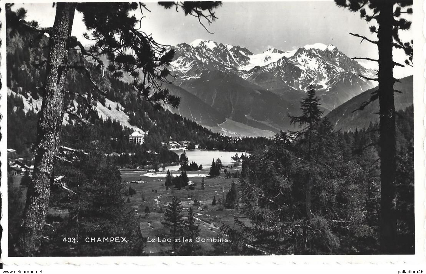 VALAIS  CHAMPEX Le Lac Et Les Combins - Commune D'Orsières - Perrochet Lausanne  No 403  - Circulé Le 16.07.1947 - Orsières