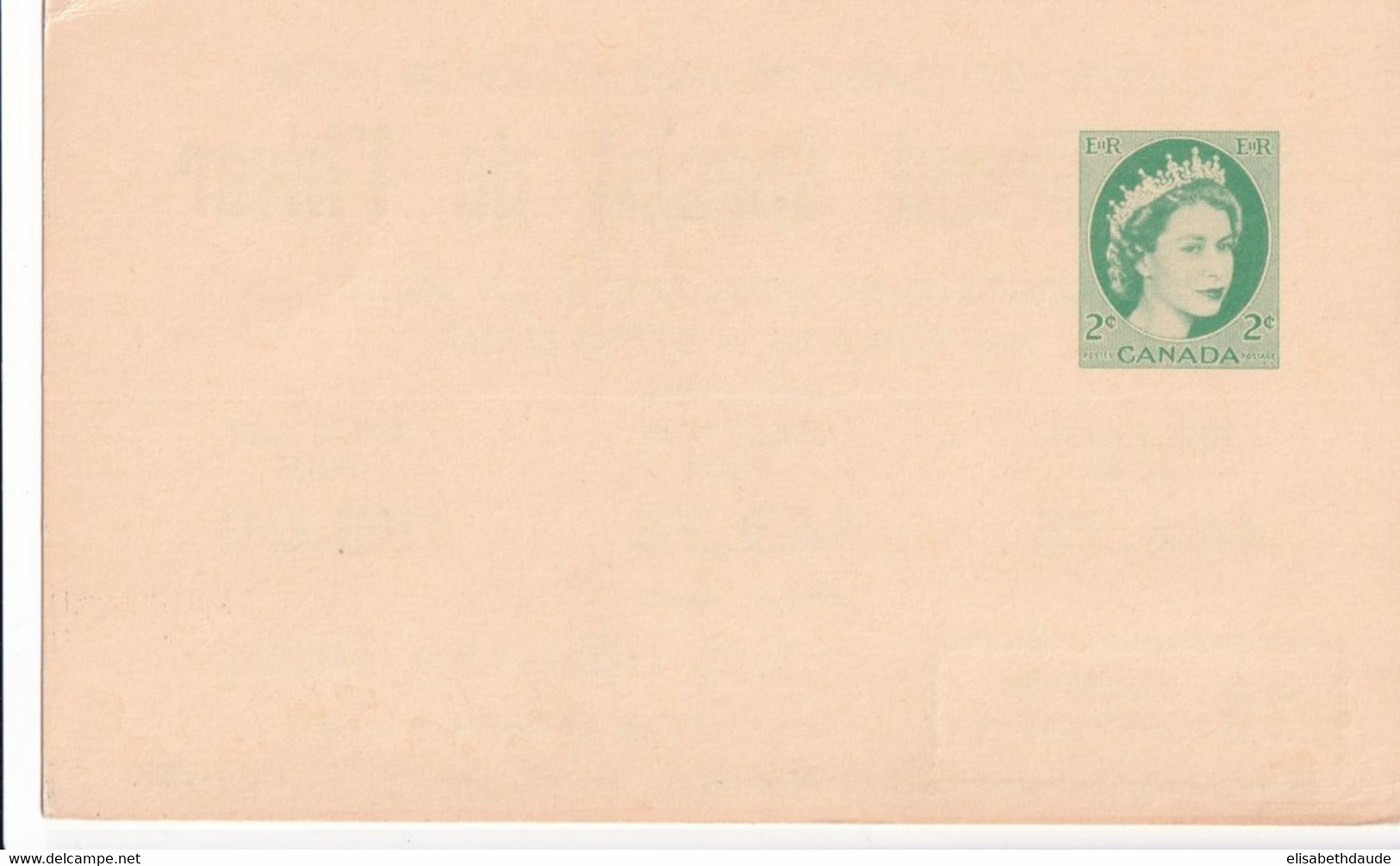 CANADA  - ENTIER POSTAL Avec REPIQUAGE PRIVE - CARTE PUBLICITAIRE De ST JEAN QUEBEC - 1953-.... Reinado De Elizabeth II