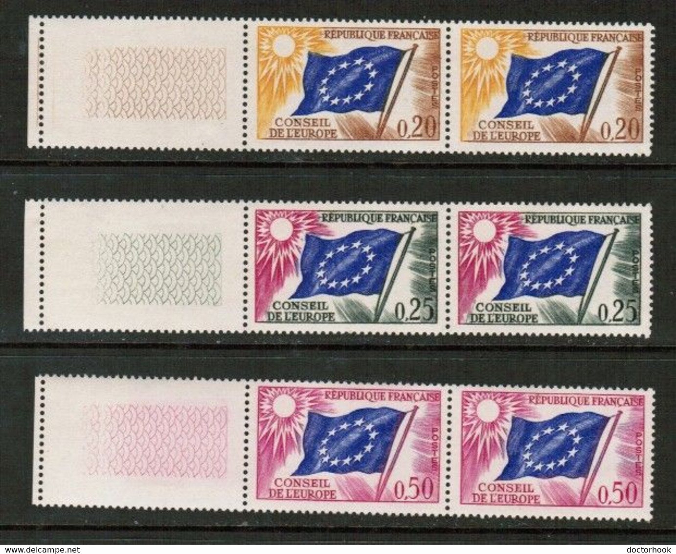 FRANCE  Scott # 1-O 7-9** VF MINT NH MARGIN PAIRS (LG-1301) - Other & Unclassified