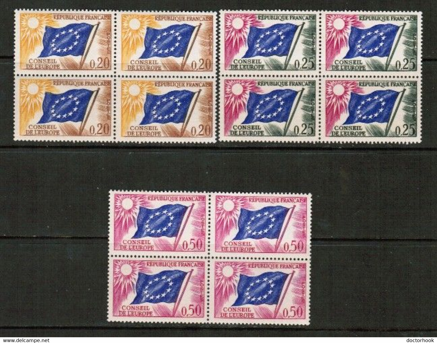 FRANCE  Scott # 1-O 7-9** VF MINT NH BLOCKS Of 4 (LG-1302) - Altri & Non Classificati