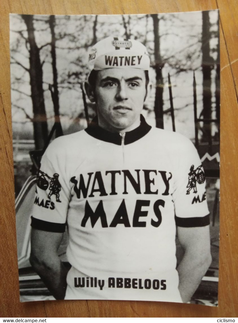 Cyclisme - Carte Publicitaire WATNEY MAES 1973 : ABBELOOS - Ciclismo
