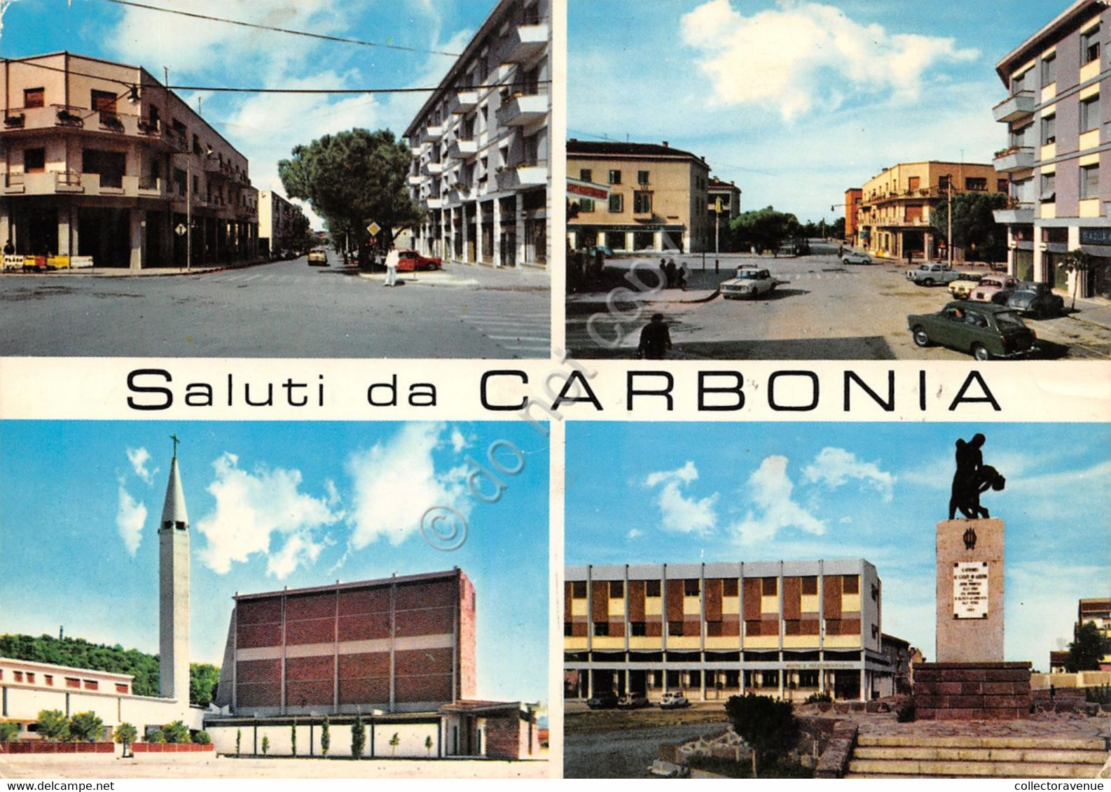 Cartolina Carbonia Vedute 1969 (Cagliari) - Cagliari