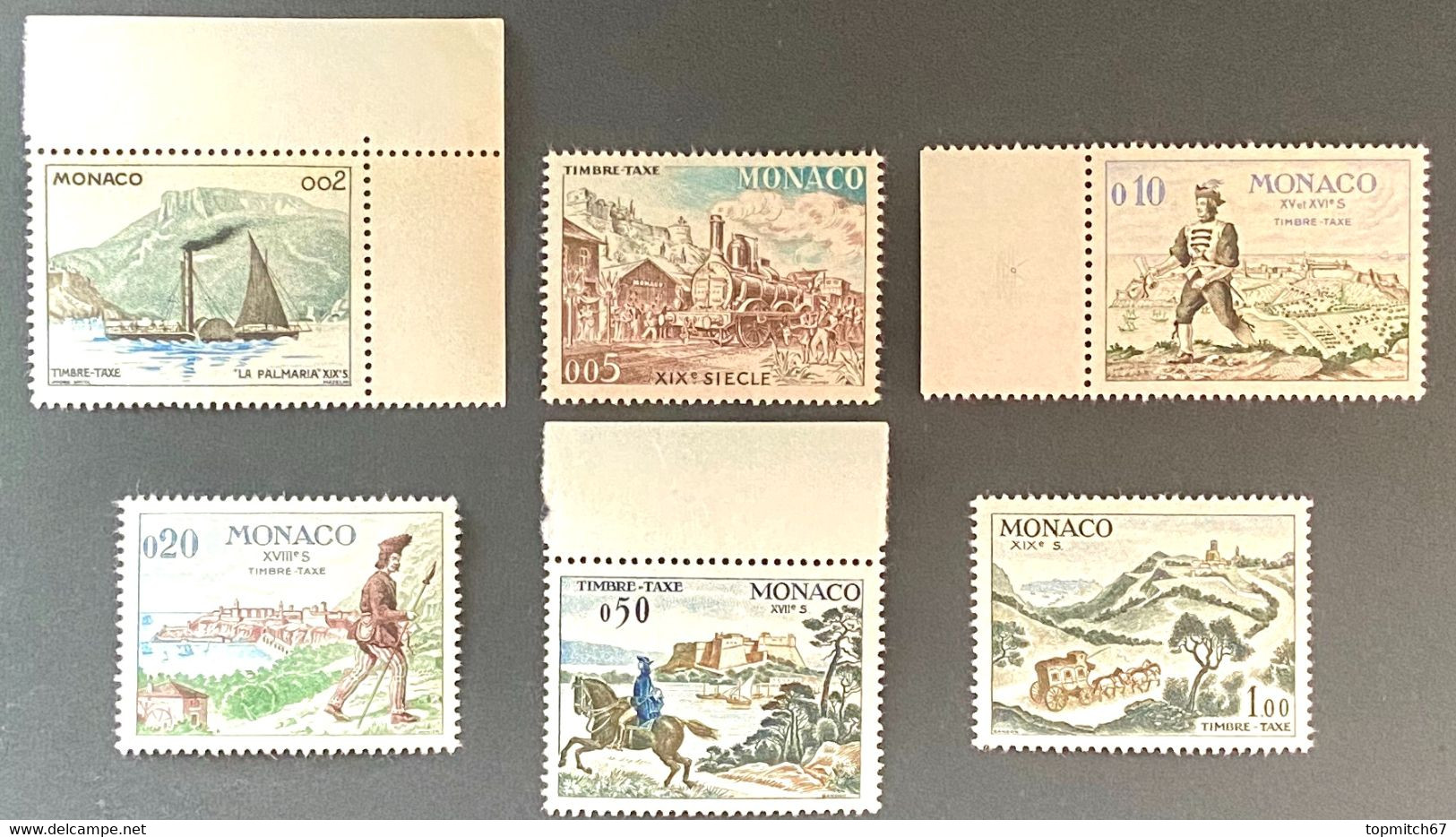 MCOT057-62MNH - Tax Stamps - Mail Delivery - Set Of 6 MNH Tax Stamps - Monaco - 1960 - Steuermarken