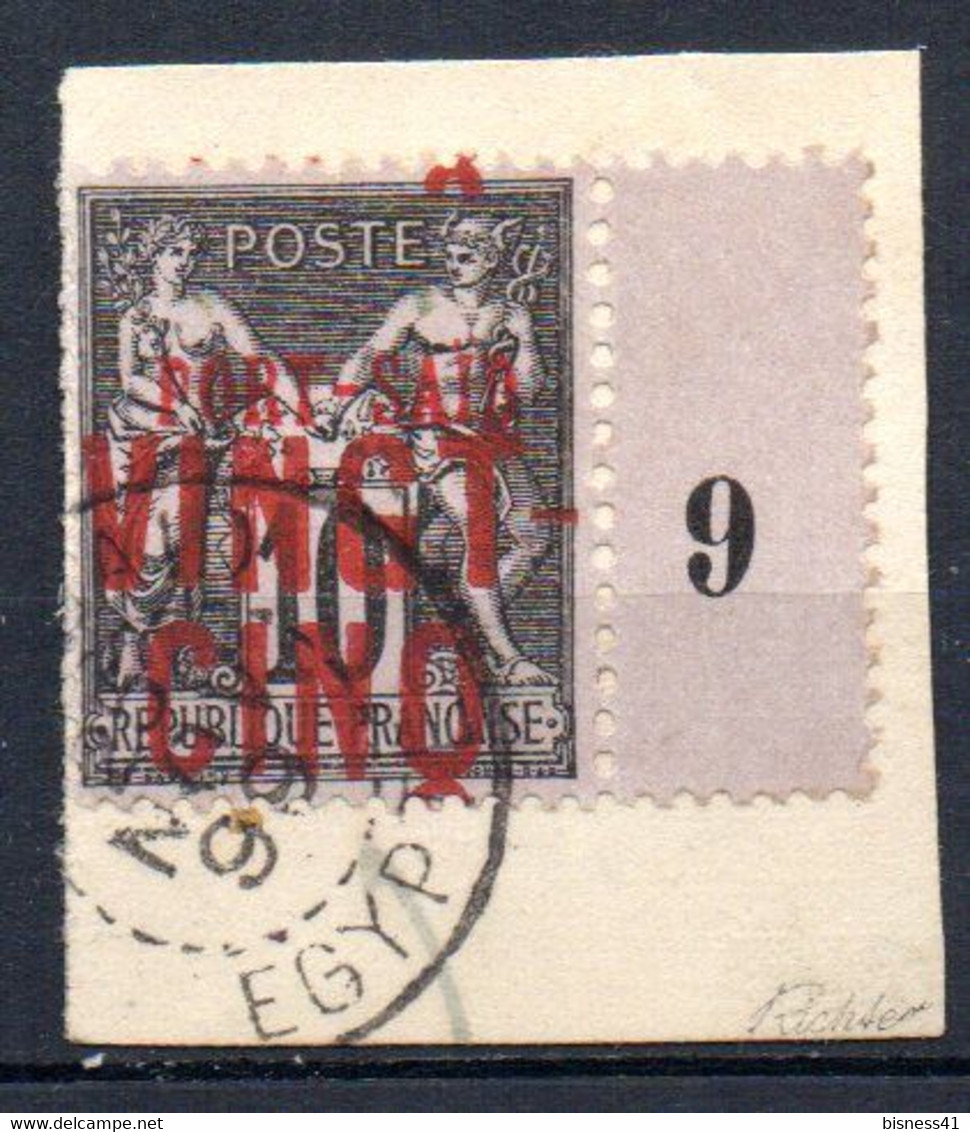 ColTGC  Port Said N° 19 B Oblitéré Sur Fragment Millésime Signé Richter Cote 200,00 € - Usati