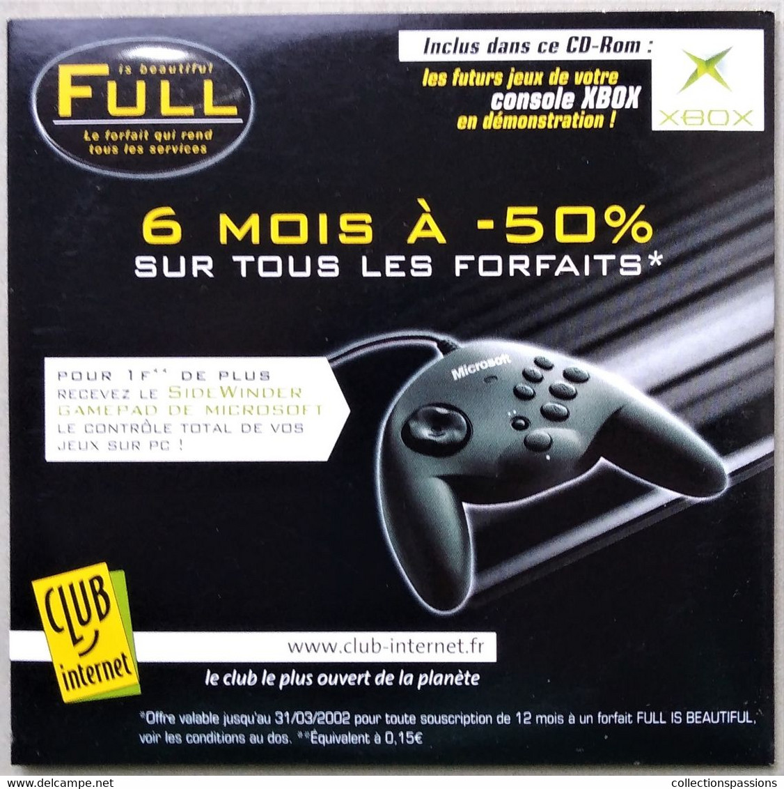 - Pochette CD ROM De Connexion Internet - FULL IS BEAUTIFUL - CLUB INTERNET - XBOX - - Kit Di Connessione A  Internet