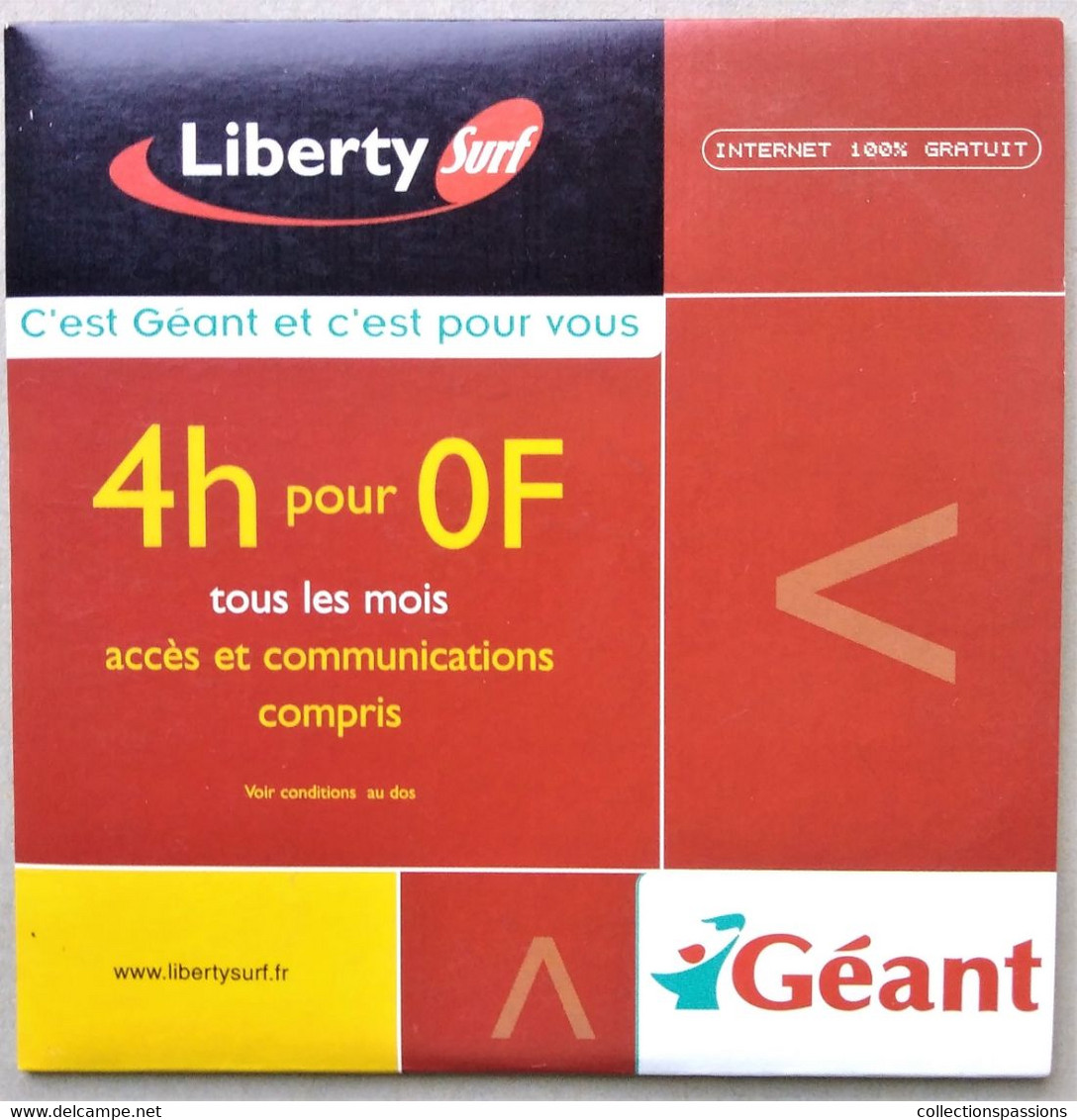 - Pochette CD ROM De Connexion Internet - LIBERTY SURF - Géant - - Internetanschluss-Sets