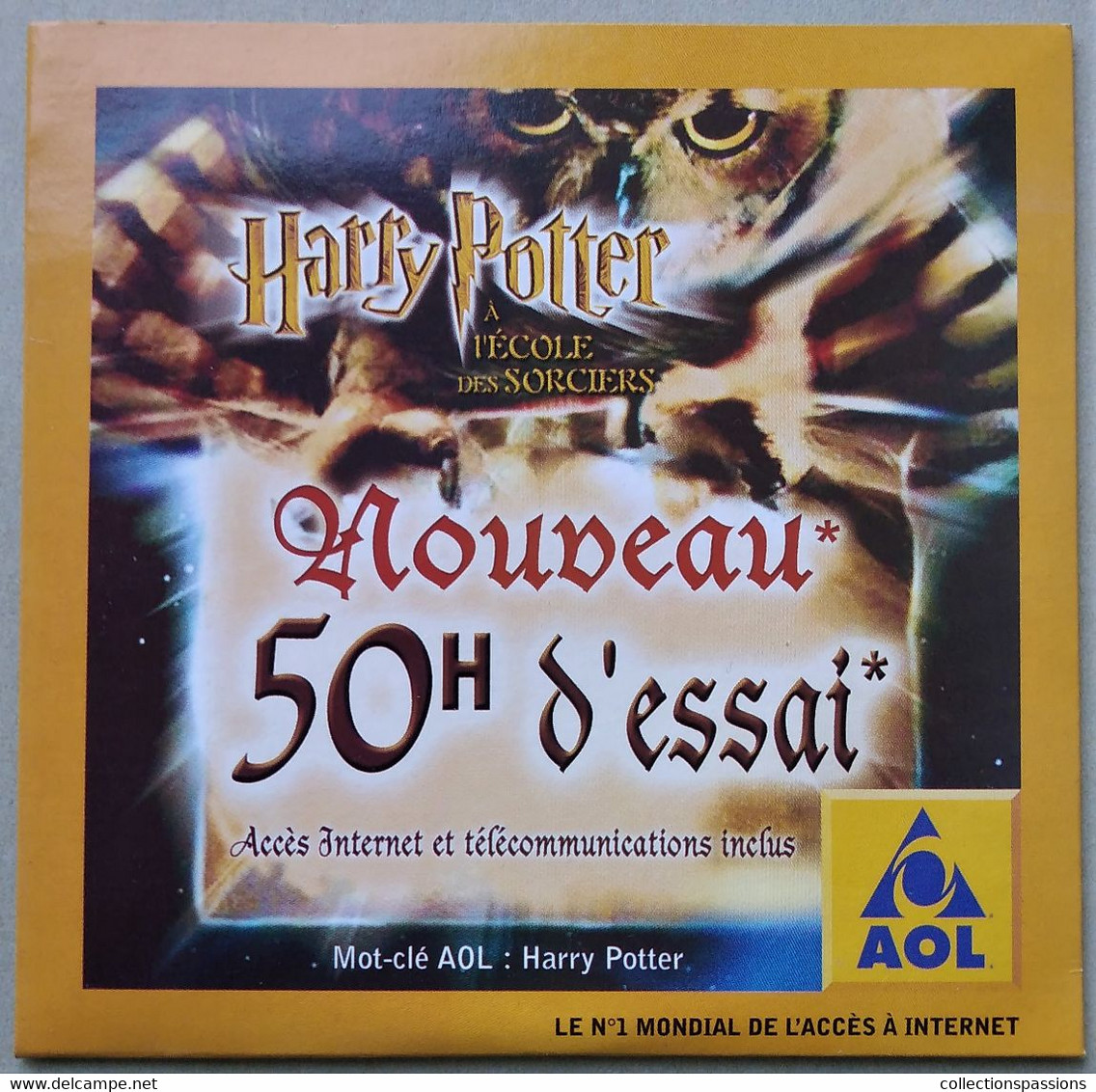 - Pochette CD ROM De Connexion Internet - AOL - Harry Potter - - Kit De Conección A Internet