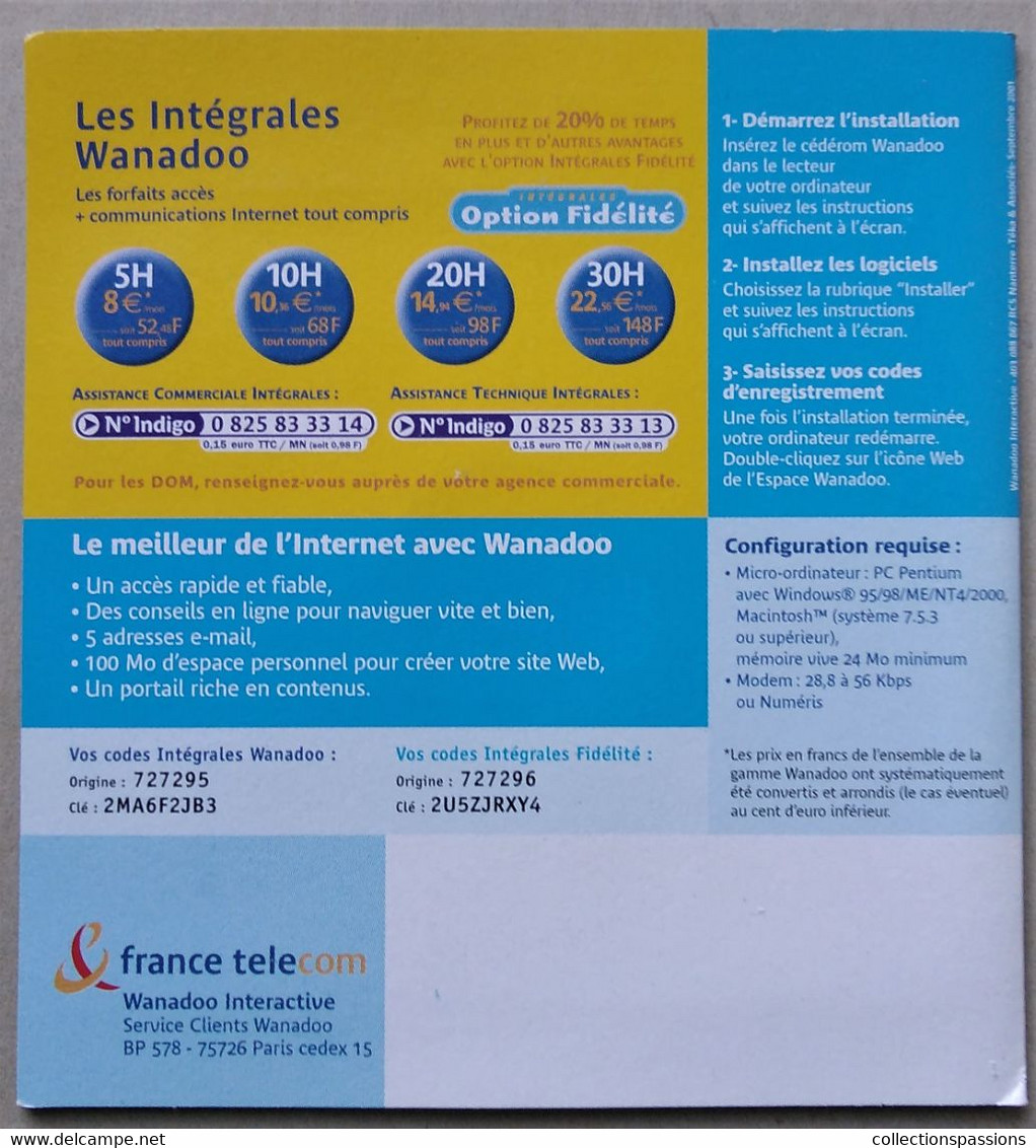 - Pochette CD ROM De Connexion Internet - WANADOO - Carrefour - - Internetaansluiting