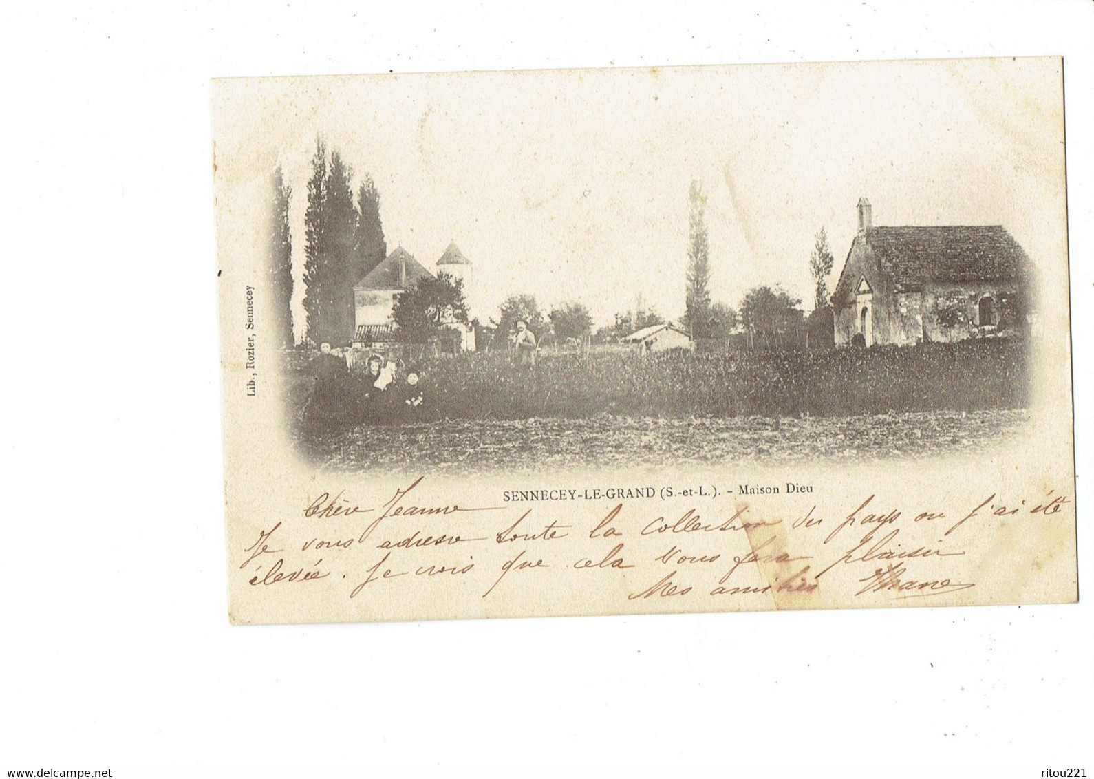 Cpa - 71 - Sennecey-le-Grand - Maison Dieu - Lib Rozier - Animation Tour - 1902 - - Other & Unclassified